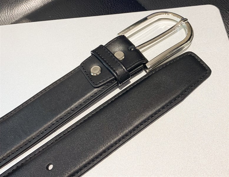 Thắt lưng da cao cấp mặt bạc 3.5cm RB05