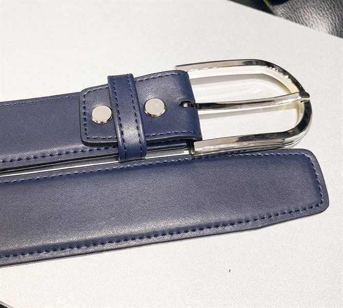 Thắt lưng da cao cấp mặt bạc 3,2cm-RB03