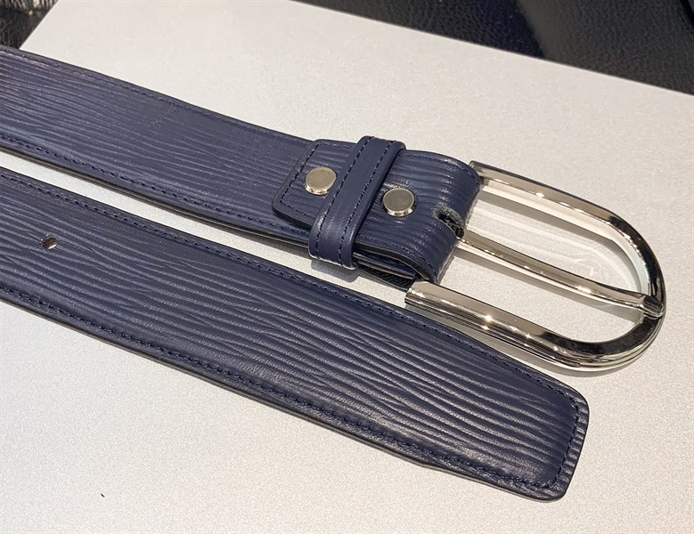 Thắt lưng da cao cấp mặt bạc 3,2cm-RB08