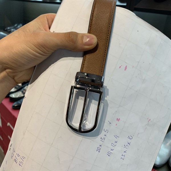 Thắt lưng da cao cấp khoá kim bạc 2.8cm RB95