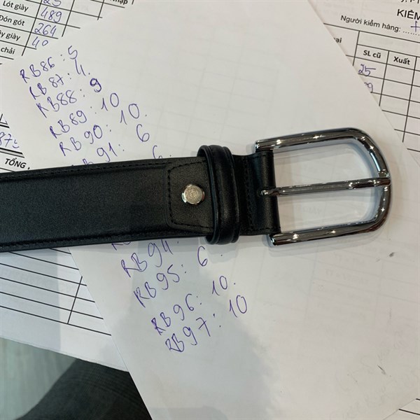 Thắt lưng da cao cấp khoá kim bạc đỉa da 3.2cm RB97