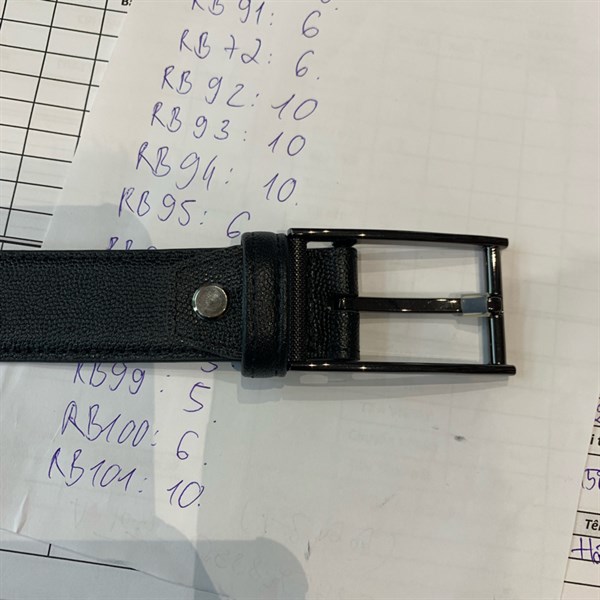 Thắt lưng da cao cấp khoá kim mặt đen đỉa da 2.8cm RB102
