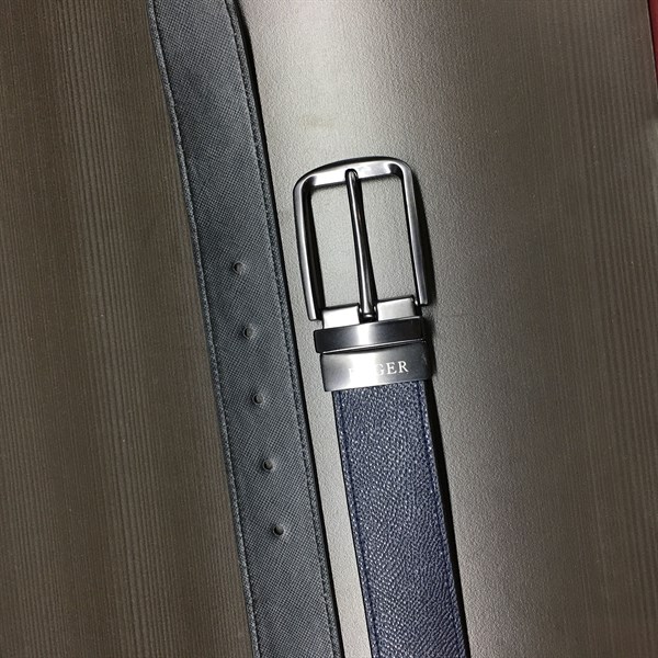 Thắt lưng da cao cấp khoá xoay bạc 3.2cm RB112