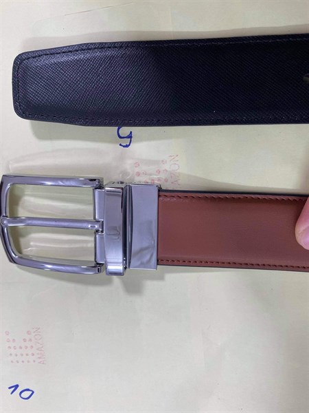 Thắt lưng da cao cấp khoá xoay bạc 3.2cm RB86