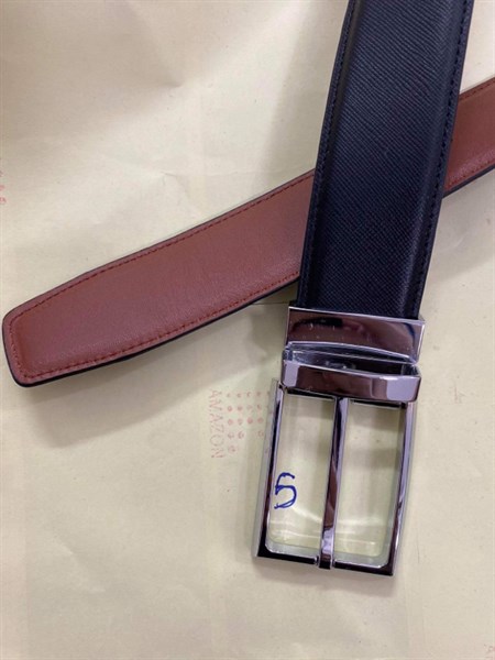 Thắt lưng da cao cấp khóa xoay bạc 3.2cm RB98