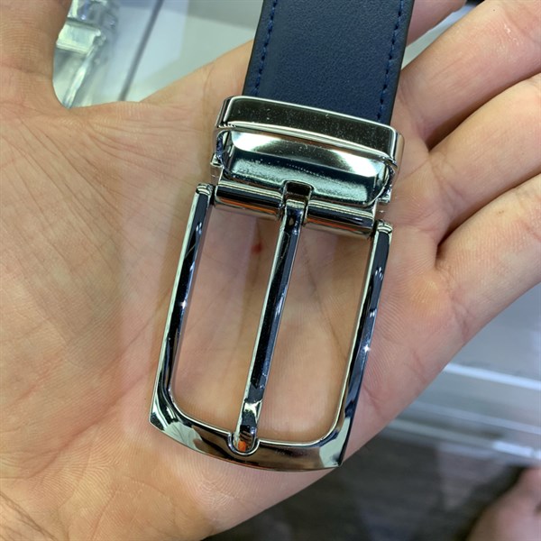 Thắt lưng da cao cấp mặt bạc 2,8cm-RB20