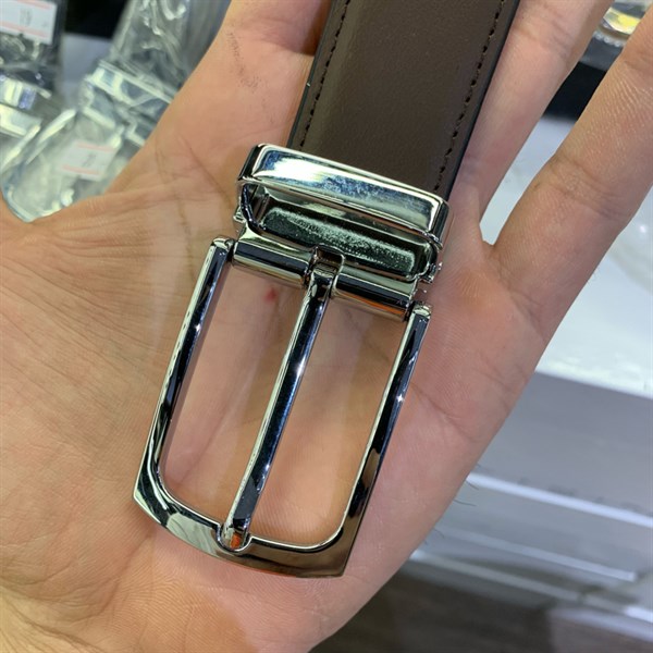 Thắt lưng da cao cấp mặt bạc 2,8cm-RB26