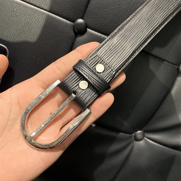 Thắt lưng da cao cấp mặt bạc 3.5cm-RB13