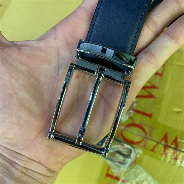 Thắt lưng da cao cấp mặt bạc 3,2cm-RB44