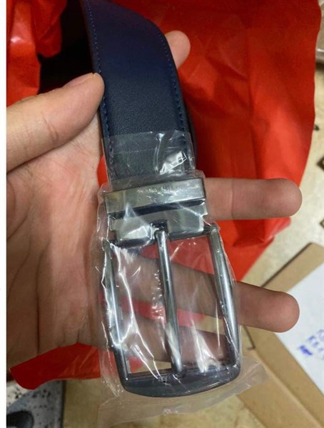 Thắt lưng da cao cấp mặt bạc 3,2cm-RB46