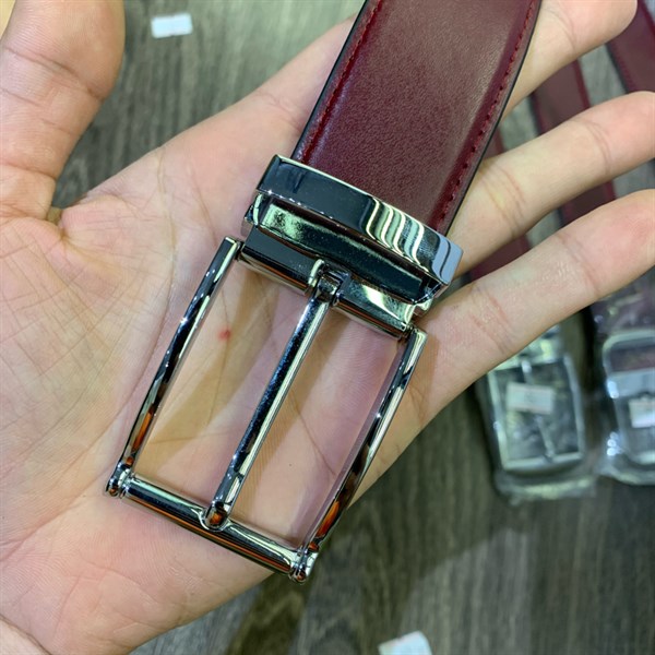 Thắt lưng da cao cấp mặt bạc 3,2cm-RB50