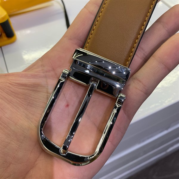 Thắt lưng da cao cấp mặt bạc 3,2cm-RB67