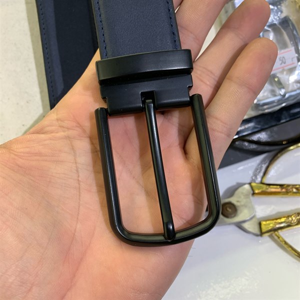 Thắt lưng da cao cấp mặt đen 3,2cm-RB42