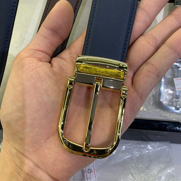 Thắt lưng da cao cấp mặt vàng 3,2cm-RB45
