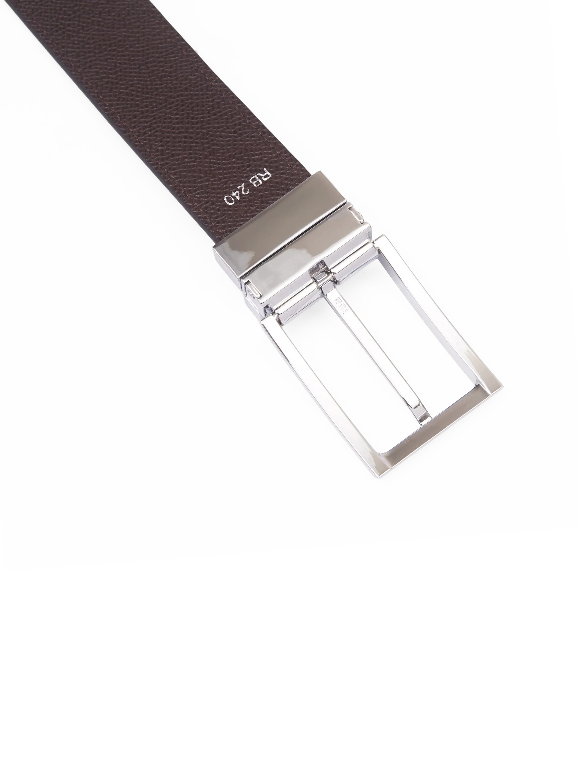 Thắt lưng da xoay 2 mặt đen & nâu 3.2cm RB240