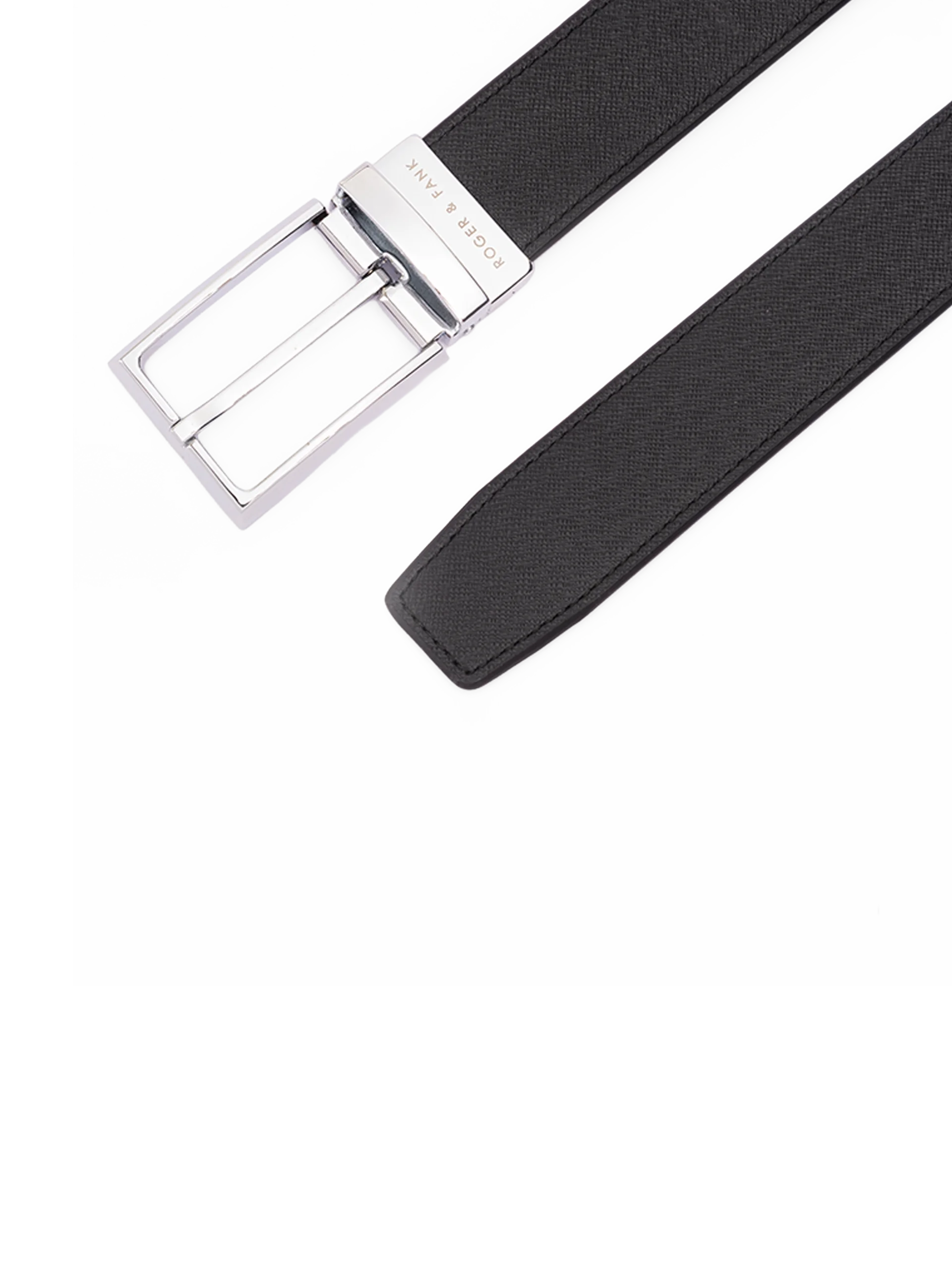 Thắt lưng da xoay 2 mặt đen & nâu 3.2cm RB240